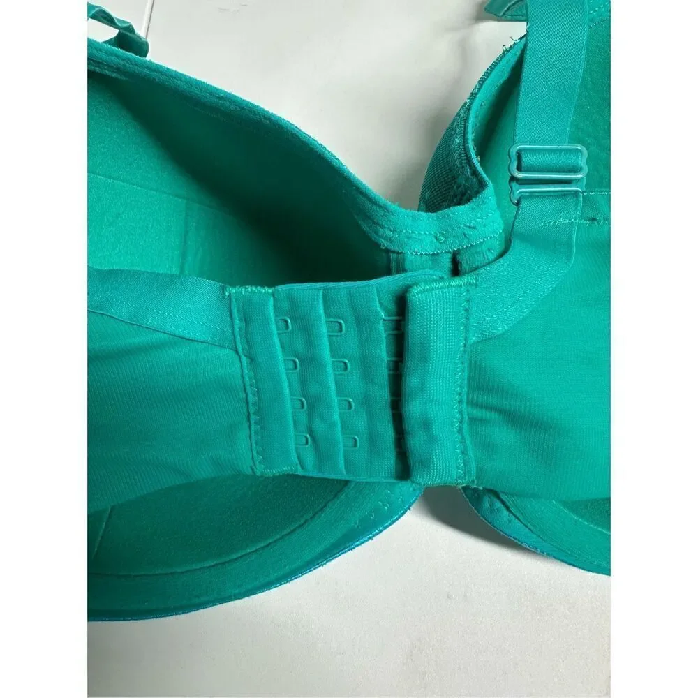 SOMA Vanishing Back FULL COVERAGE Lace front-close GREEN Ivy Size 38 DDD